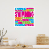 Poster Natation colorée (Cuisine)