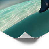 Poster Natation des dauphins sous-marins (Coin)