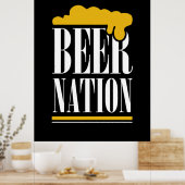 Poster Nation de la bière (Cuisine)