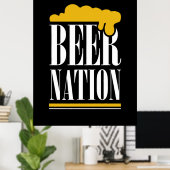 Poster Nation de la bière (Bureau à domicile)
