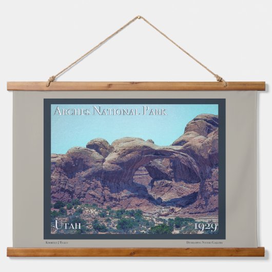 Poster nationaal park Arches Hangend Wandkleed (Voorkant)