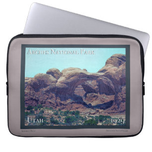 Poster nationaal park Arches Laptop Sleeve