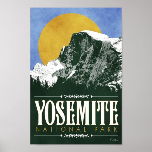 Poster Nationaal Park Yosemite (Voorkant)