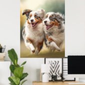 Poster National Australian Shepherd Day, Chien australien (Bureau à domicile)