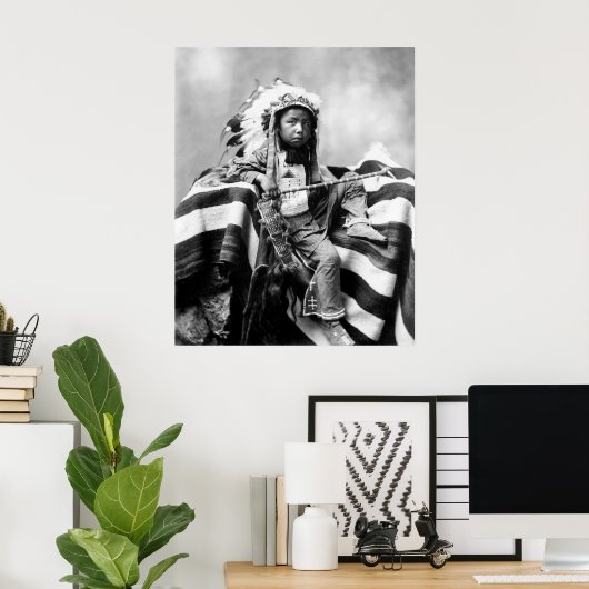 Poster Native American Boy, 1899 (Bureau à domicile)