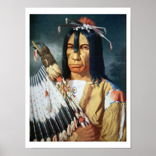 Poster Native American Chief of the Cree people of Canada