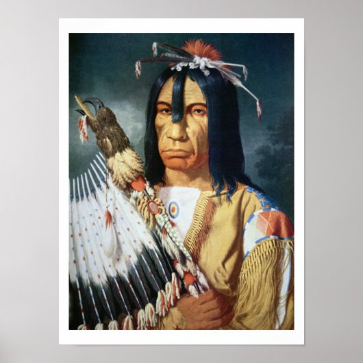 Poster Native American Chief of the Cree people of Canada (Devant)