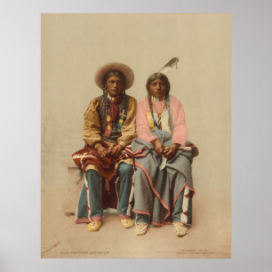 Poster Native American Couple, 1899