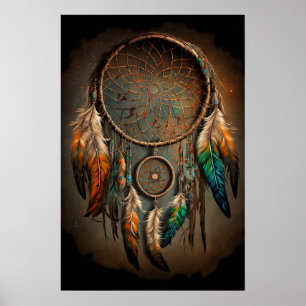 Poster Native American Dreamcatcher Art Imprimer l'affich