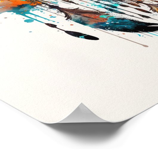 Poster Native American Dreamcatcher Art Imprimer l'affich (Coin)