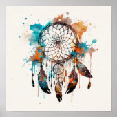 Poster Native American Dreamcatcher Art Imprimer l'affich (Devant)