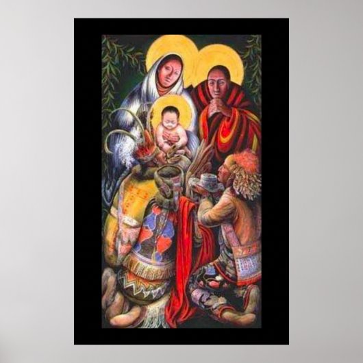 Poster Native American Jesus & Saints (Devant)