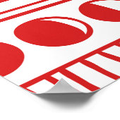 Poster Native American : Red Ink Doodle. (Coin)