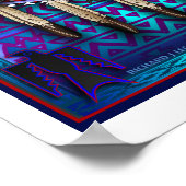 Poster Native American Spirit Animal Crow design art (Coin)