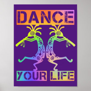 Poster Native Americans Kokopelli - Dance Your Life 4