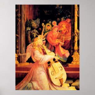 POSTER NATIVITÉ,ANGES MUSICIENS - MAGIE DE NOËL