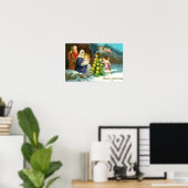 Poster Nativité dans la neige (Bureau à domicile)