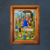 Poster Nativité de Noël chrétienne médiévale