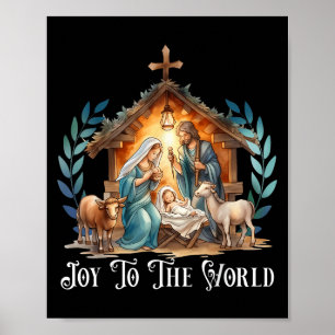 Poster Nativité De Noël Naissance Chrétienne De Jésus Joi
