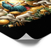 Poster Nativité De Noël Naissance Chrétienne De Jésus Joi (Coin)