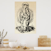 Poster Nativité de Noël Vierge et Enfant Vierge Marie (Cuisine)