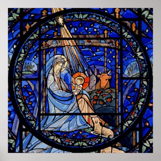 Poster Nativité du style Verre Trait (Devant)