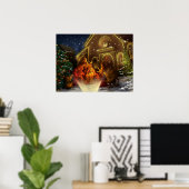 Poster Nativité et Eglise - La naissance du Christ (Bureau à domicile)