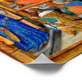 Poster Nativité médiévale chrétienne de Noël Trois rois (Coin)