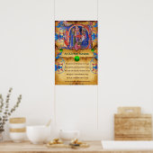Poster NATIVITÉ Parchemin de la vieille bénédiction de No (Cuisine)