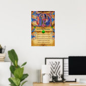 Poster NATIVITÉ Parchemin de la vieille bénédiction de No (Bureau à domicile)