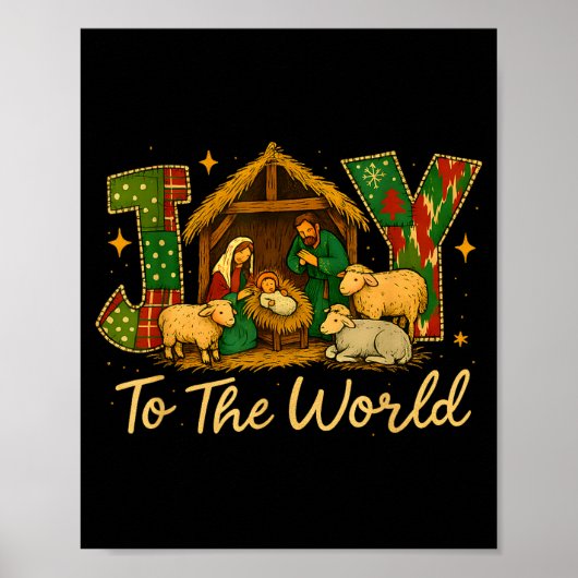 Poster Nativity Scene Joy To The World – Christmas Faith  (Devant)