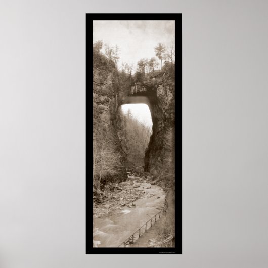 Poster Natural Bridge VA Photo 1909 (Devant)