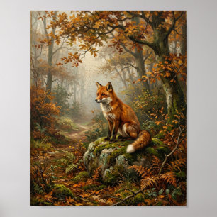 Poster Naturaliste Fox-Hound Anglais Lunatique I