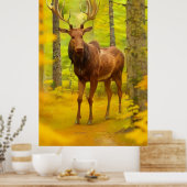 Poster *~* Nature AP49 MOOSE Woods Forêt Chute Jaune (Cuisine)