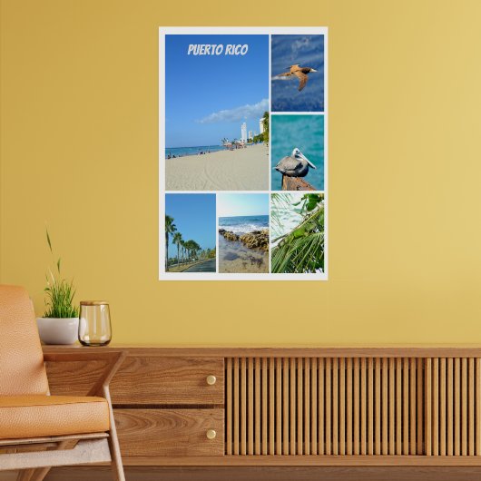Poster Nature collage of San Juan, Porto Rico (Salon 2)