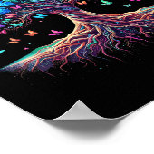 Poster Nature de l'arbre à papillons (Coin)