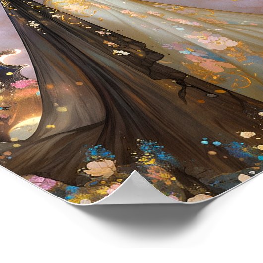 Poster Nature Déesse Imaginaire afro-américain Art (Coin)