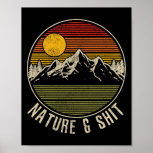 Poster Nature Et - Drôles Montagnes Vintage Randonnée Cam