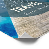 Poster Nature Il est temps de voyager Citation (Coin)