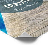 Poster Nature Il est temps de voyager Citation (Coin)