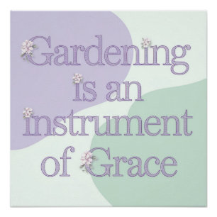 Poster Nature Inspiré Jardinage Word Art