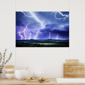 Poster Nature intense | Tempête de la foudre (Cuisine)