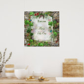 Poster Nature intérieure et extérieure en fleurs (Cuisine)