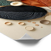 Poster Nature Moderne Art Abstrait Des Feuilles D'Automne (Coin)