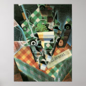 Poster Nature morte à la nappe à carreaux de Juan Gris (Devant)