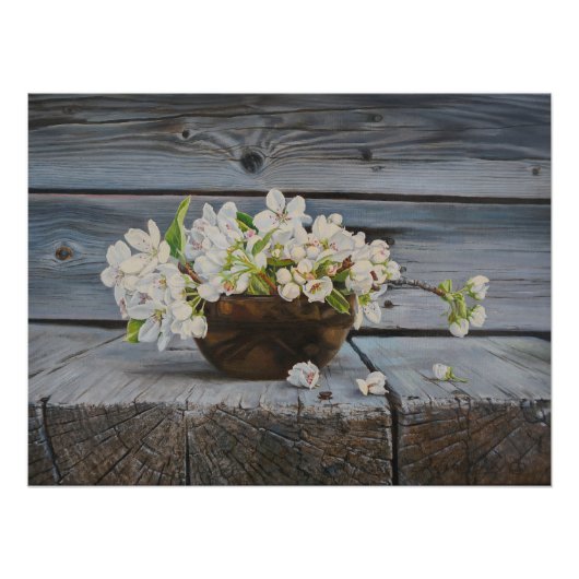 Poster Nature morte Apple Blossom – Impression d'art orig (Devant)