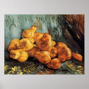 Poster Nature morte aux poires de coing de Vincent van Go