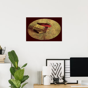 Poster Nature morte aux trois livres de Vincent van Gogh