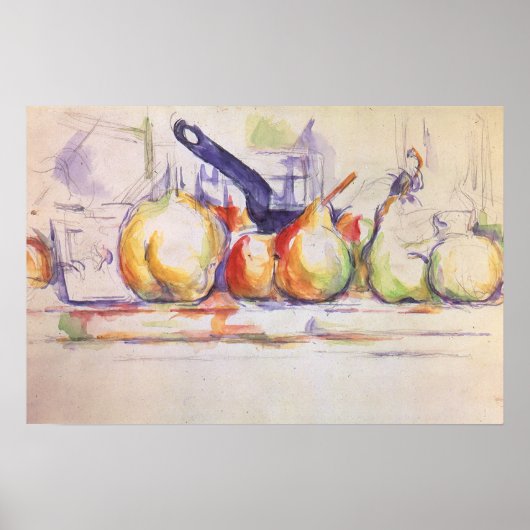 Poster Nature morte avec casserole de Paul Cezanne (Devant)