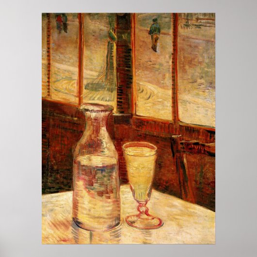 Poster Nature morte avec de l'absinthe de Vincent van Gog (Devant)